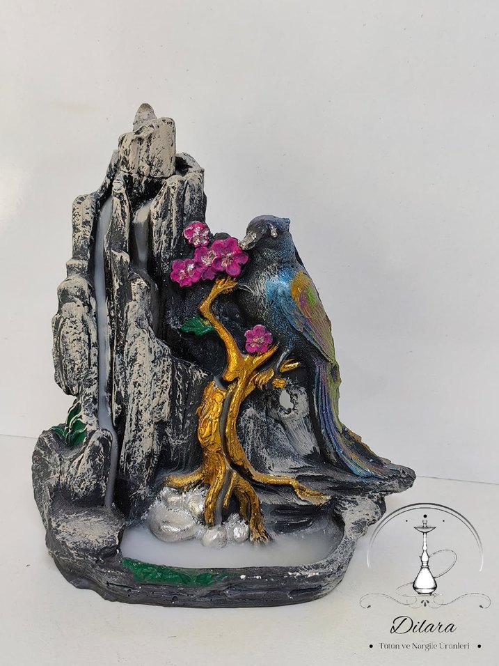 Buyuk Boy Kuş Figürlü Model Geri Akış Şelale Tütsülük - Görsel 2