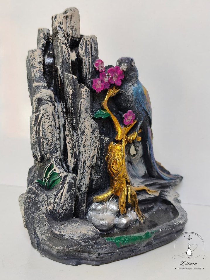 Buyuk Boy Kuş Figürlü Model Geri Akış Şelale Tütsülük - Görsel 3