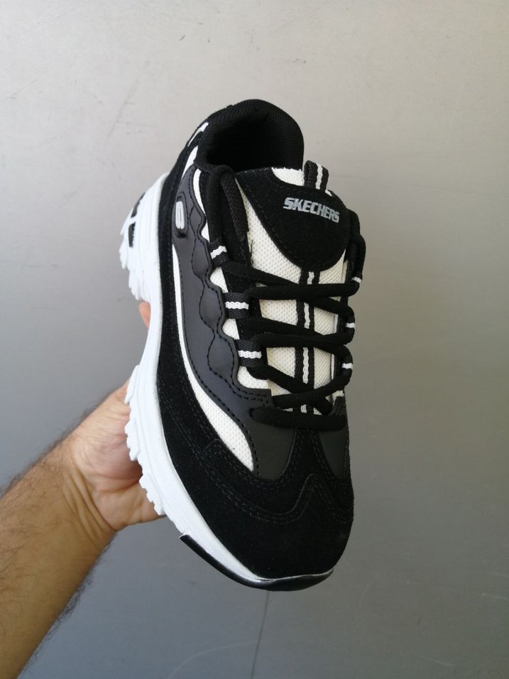 Siyah Beyaz Platform Kadın Spor Ayakkabı - Görsel 3