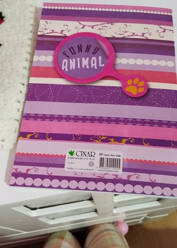 Renkli Pembe Kedi Aksesuarı Defteri - Görsel 6