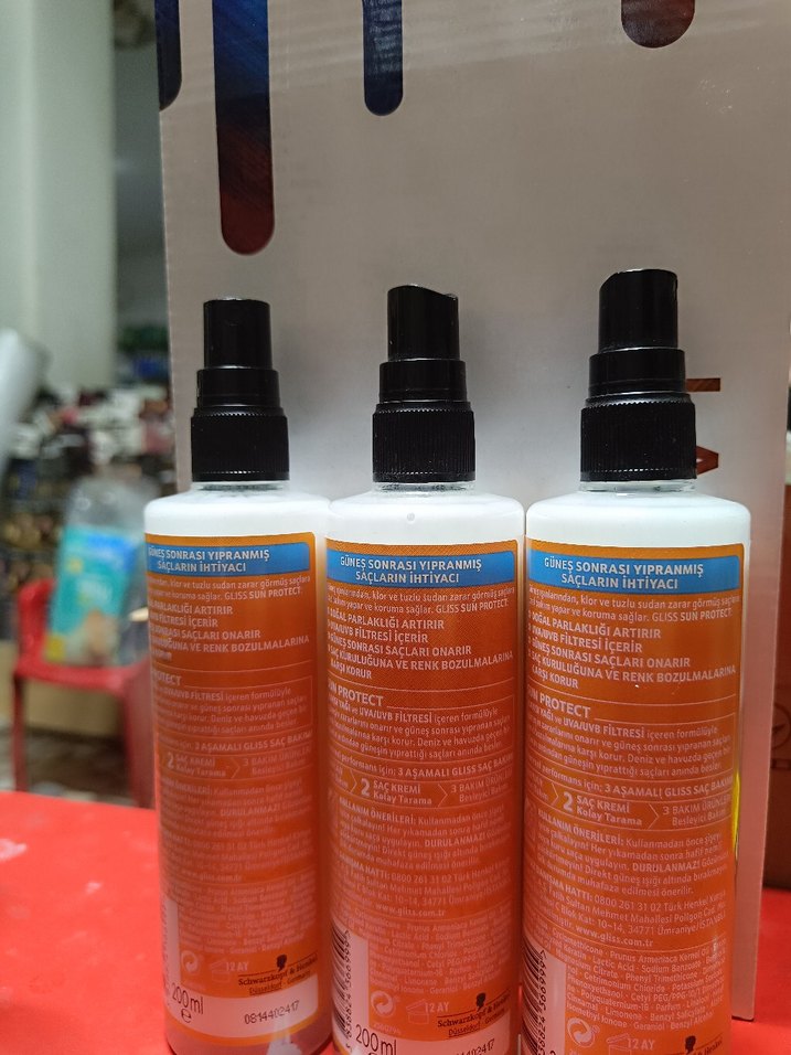 Schwarzkopf Gliss Sun Protect Saç Bakım Spreyi 3LÜ - Görsel 2