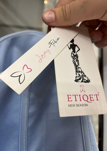 Mavi Straplez Mini Abiye Elbise - Görsel 2