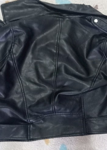 Kadın Siyah Deri ceker - Görsel 5