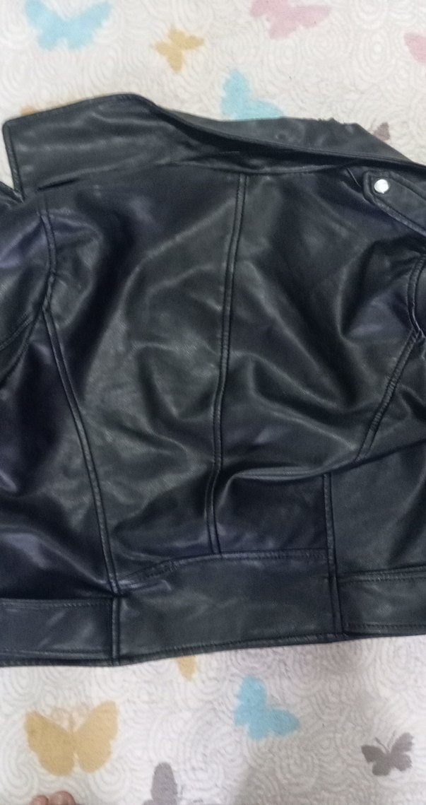 Kadın Siyah Deri ceker - Görsel 5