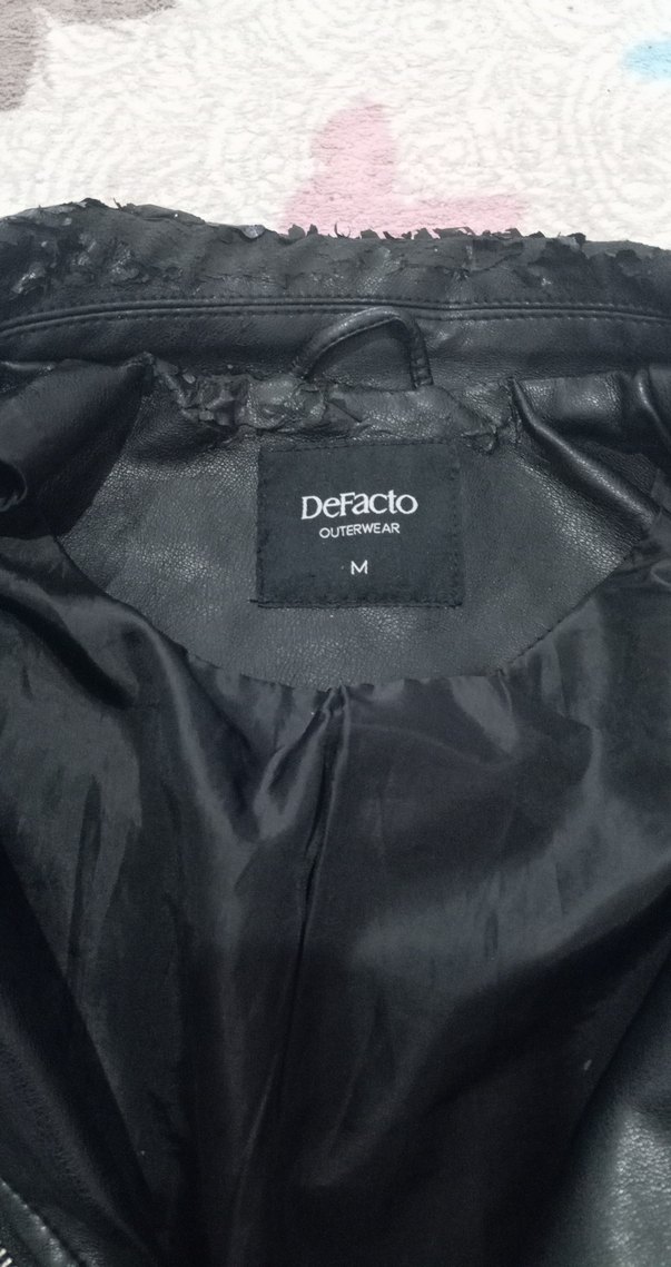 Kadın Siyah Deri ceker - Görsel 3