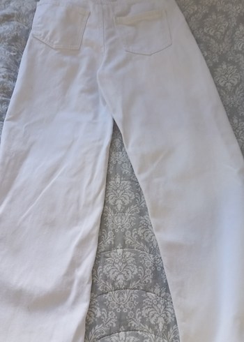 Beyaz Kadın Normal Boy Kot Pantolon - Görsel 2