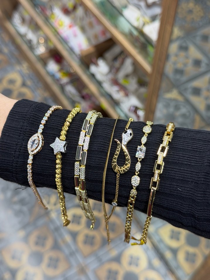 Yılan Desenli Zincir Detaylı Kadın El Zinciri - Görsel 2