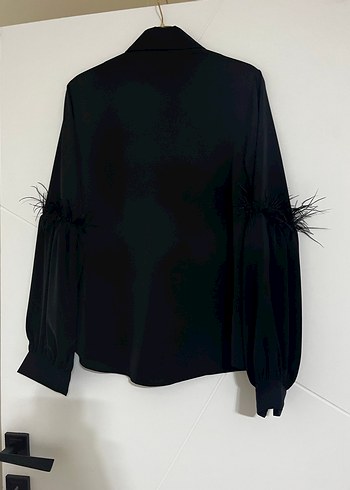 Siyah Kadın Gömlek - Görsel 6