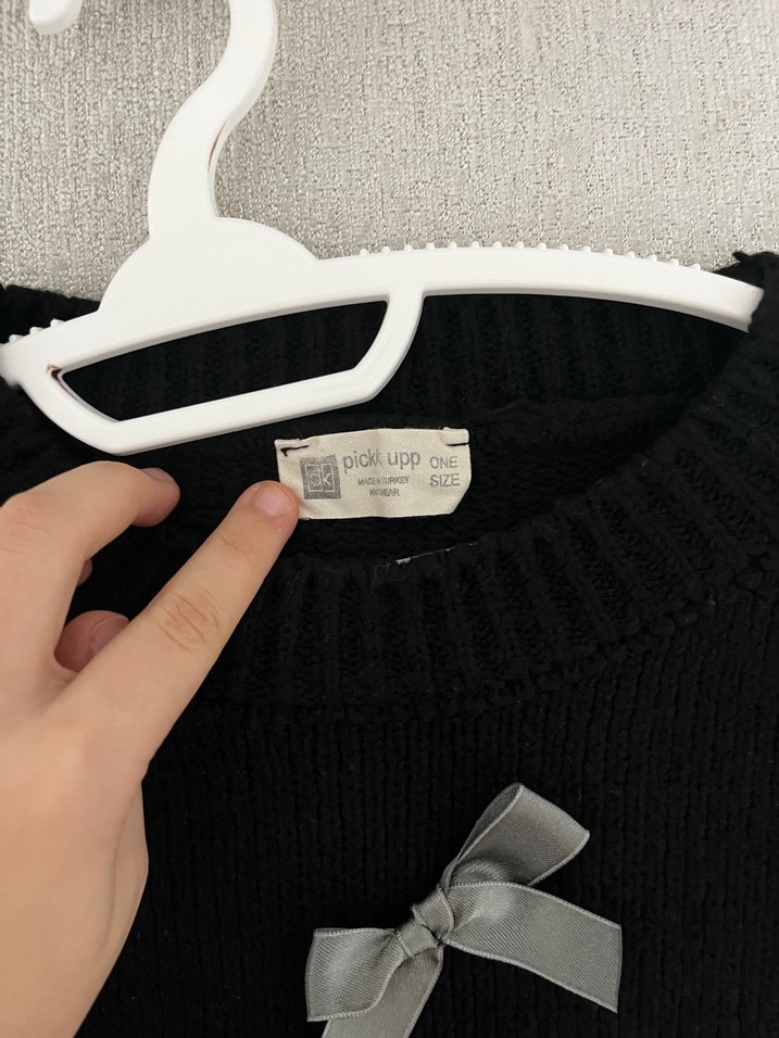 Siyah süveter kazak  - Görsel 4