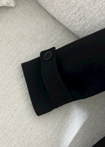 Kürklü Siyah Uzun Kadın Kaban - Görsel 4