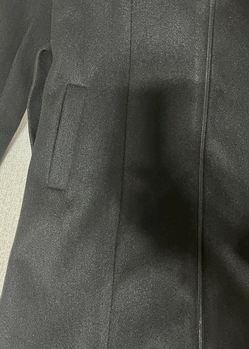 Kürklü Siyah Uzun Kadın Kaban - Görsel 3