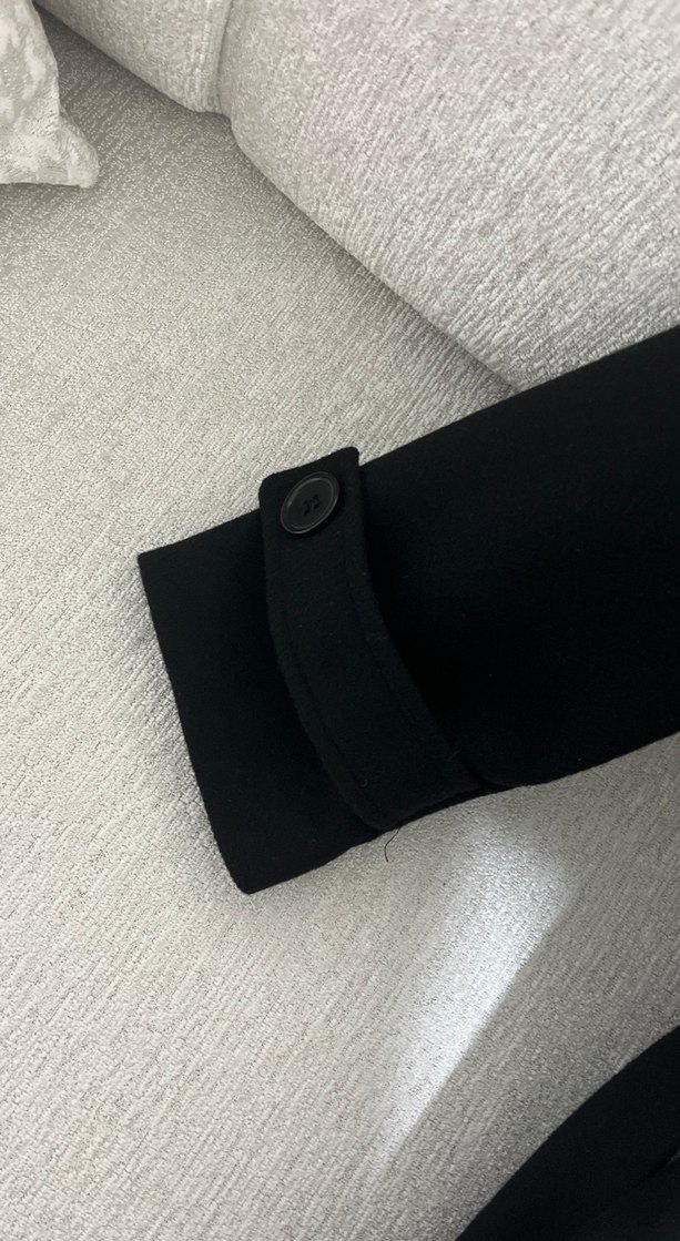 Kürklü Siyah Uzun Kadın Kaban - Görsel 4