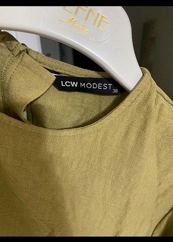 Kadın Tesettür Keten Elbise - Görsel 9