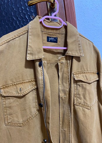 Erkek camel rengi kot ceket - Görsel 3