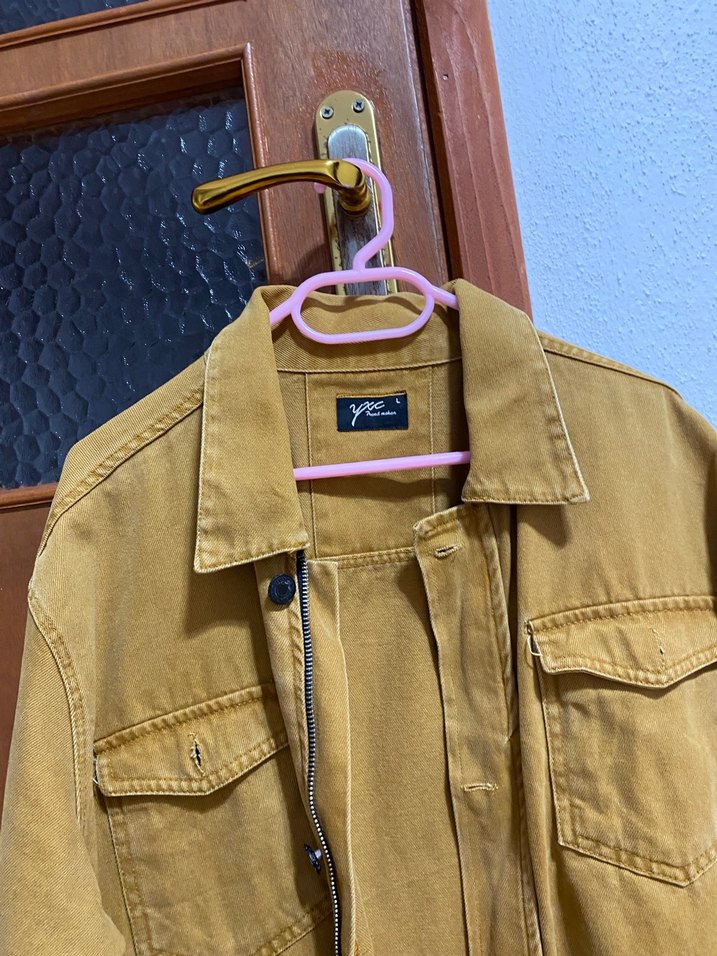 Erkek camel rengi kot ceket - Görsel 2