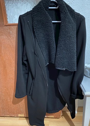 Fermuarlı Siyah Kadin Ceket hirka s beden kalin - Görsel 4