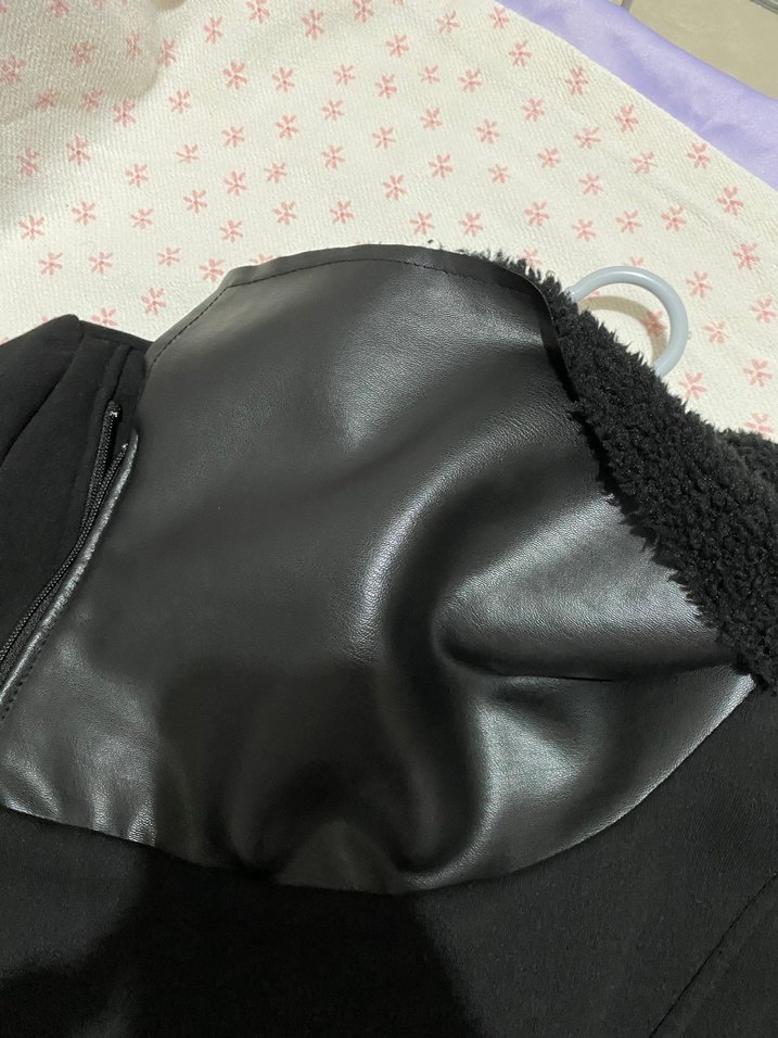 Siyah Kadın Midi Boy Sıcak Ceket - Görsel 3