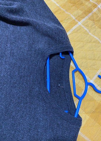 Tesettur uzun antasit rengi elbise triko - Görsel 3