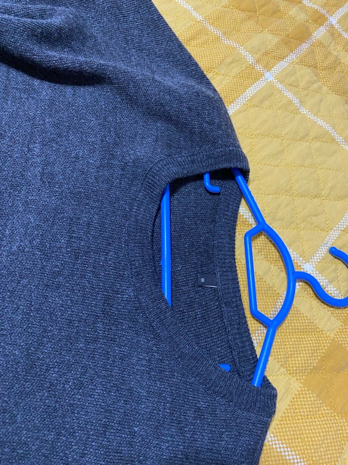 Tesettur uzun antasit rengi elbise triko - Görsel 3