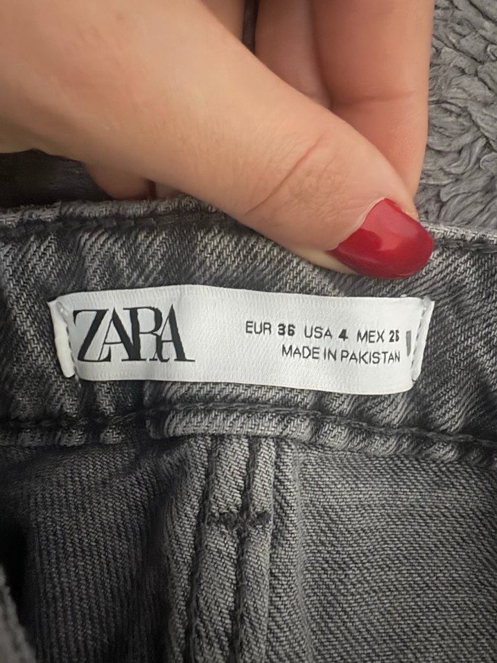 Zara Gri Kadın Kot Pantolon - Görsel 4