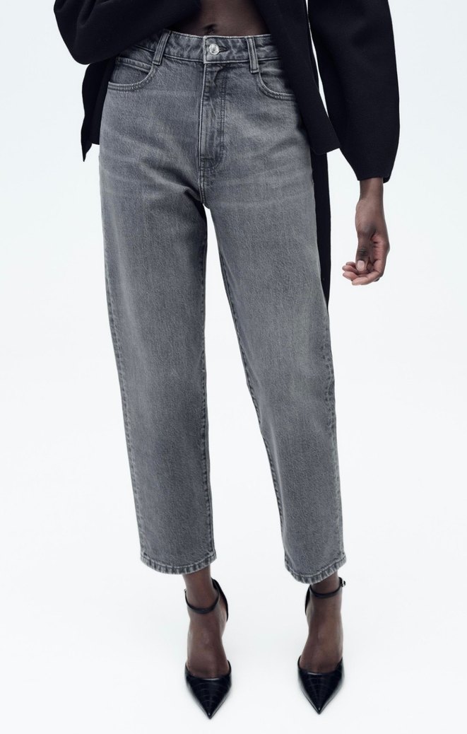 Zara Gri Kadın Kot Pantolon - Görsel 5