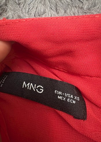 Mango Kırmızı V Yakalı Kadın Tulum - Görsel 4