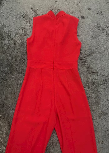 Mango Kırmızı V Yakalı Kadın Tulum - Görsel 2