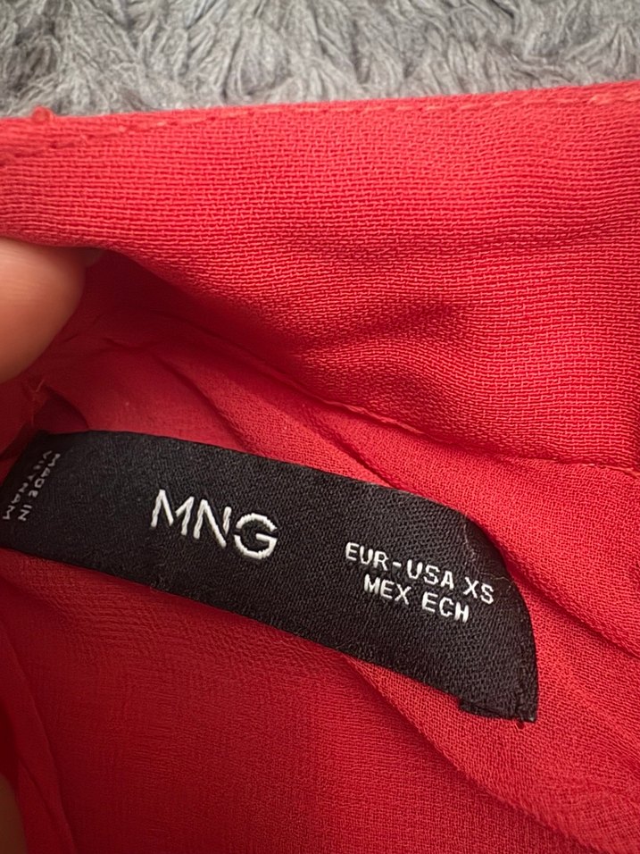 Mango Kırmızı V Yakalı Kadın Tulum - Görsel 4