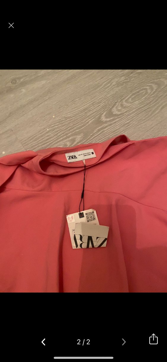 Pembe V Yaka Mini Kadın Gömlek - Görsel 2