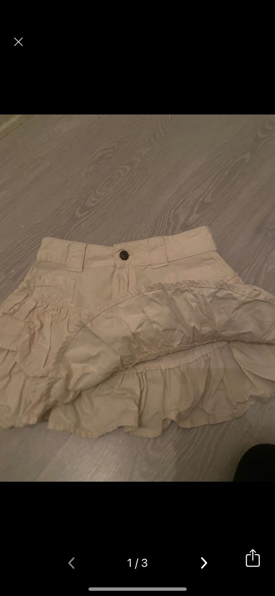 Bej Keten Renkli Kadın Midi Etek - Görsel 3