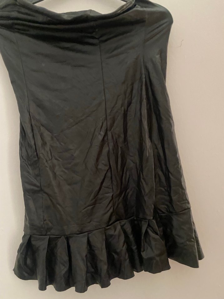 Siyah Drapeli Midi Kadın elbise - Görsel 2