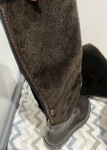 Kahverengi Kürklü Dizüstü Kadın Çizme - Görsel 3