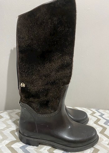 Kahverengi Kürklü Dizüstü Kadın Çizme - Görsel 2