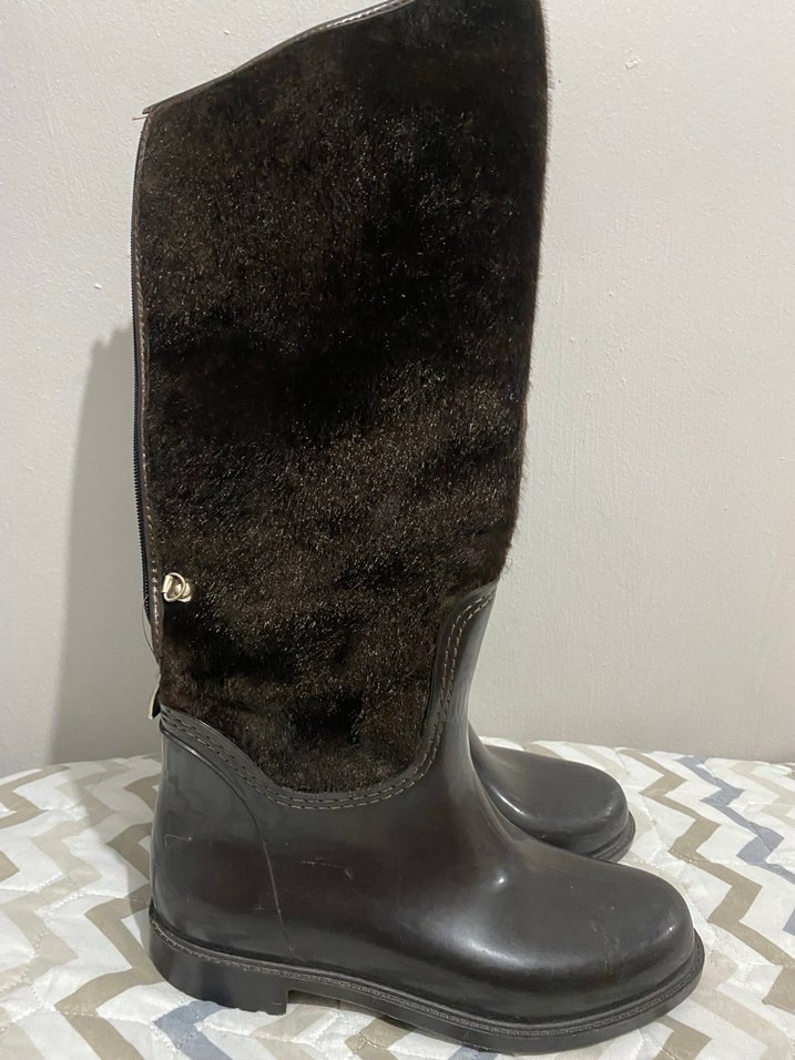 Kahverengi Kürklü Dizüstü Kadın Çizme - Görsel 2