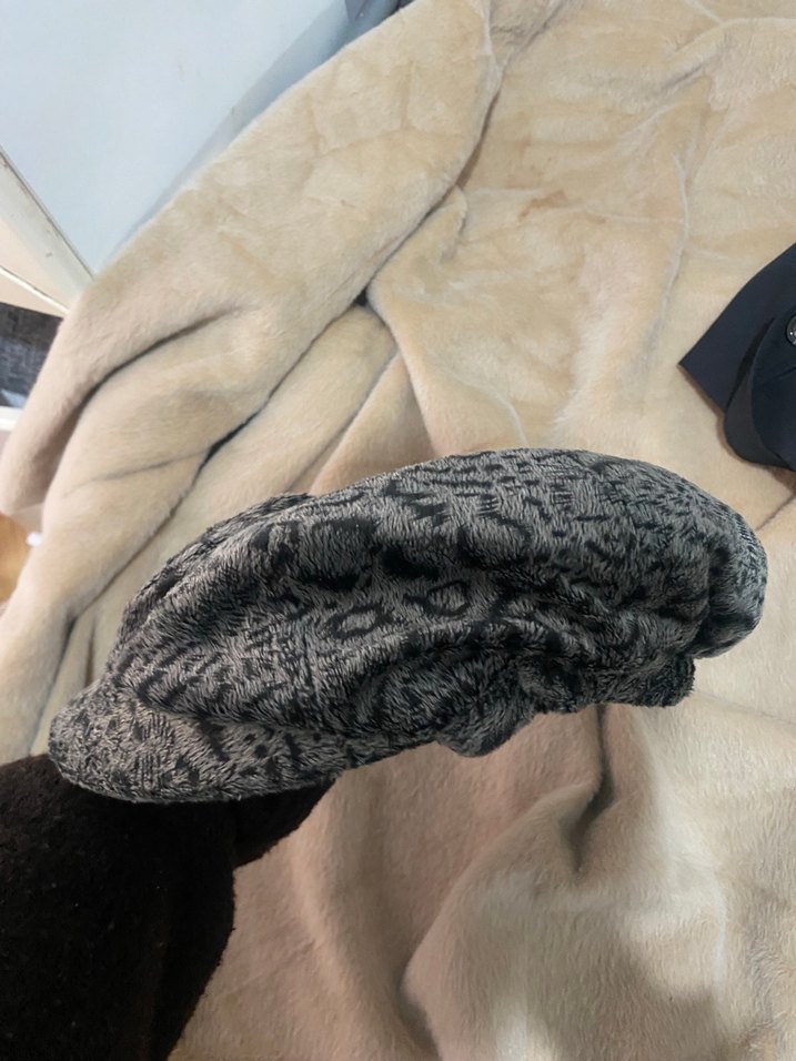 Gri Bohem Kürklü Kadın Şapka - Görsel 3