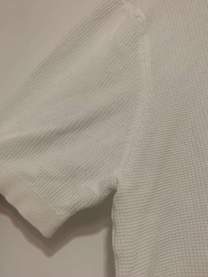 Erkek Beyaz Kısa Kollu Pamuklu Polo Tişört - Görsel 2