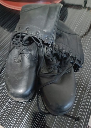 Siyah Erkek Deri Biker Bot - Görsel 3