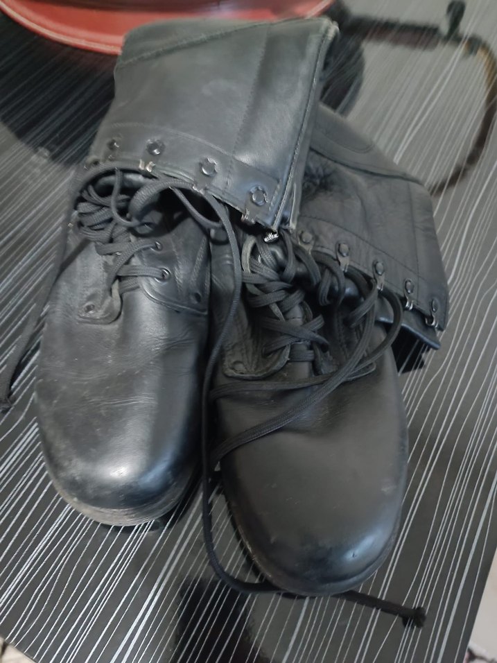 Siyah Erkek Deri Biker Bot - Görsel 3