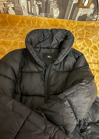 Siyah Kadın Midi Kışlık Mont - Görsel 5