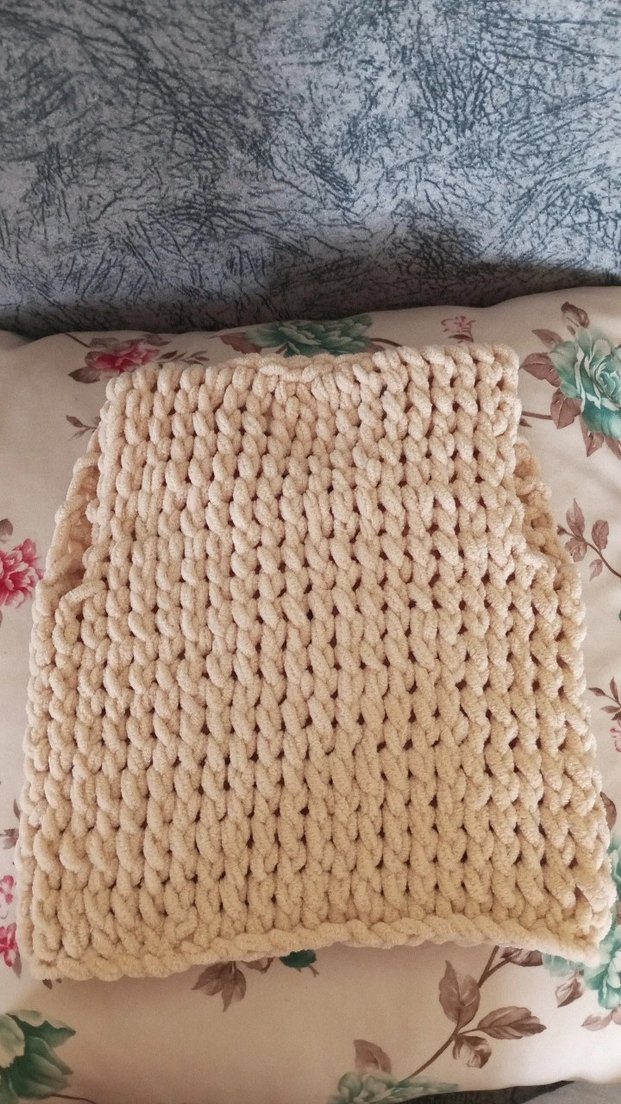 Bej Örgü Bebek Yeleği, Burgu modeli 1 yaş - Görsel 2