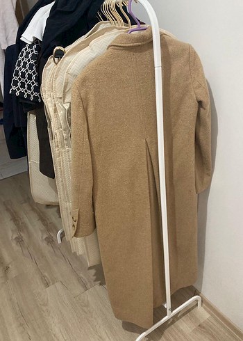 Adl yün karışımlı uzun kaban - Görsel 2