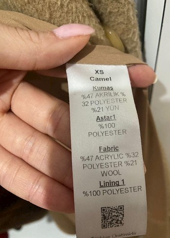 Adl yün karışımlı uzun kaban - Görsel 7