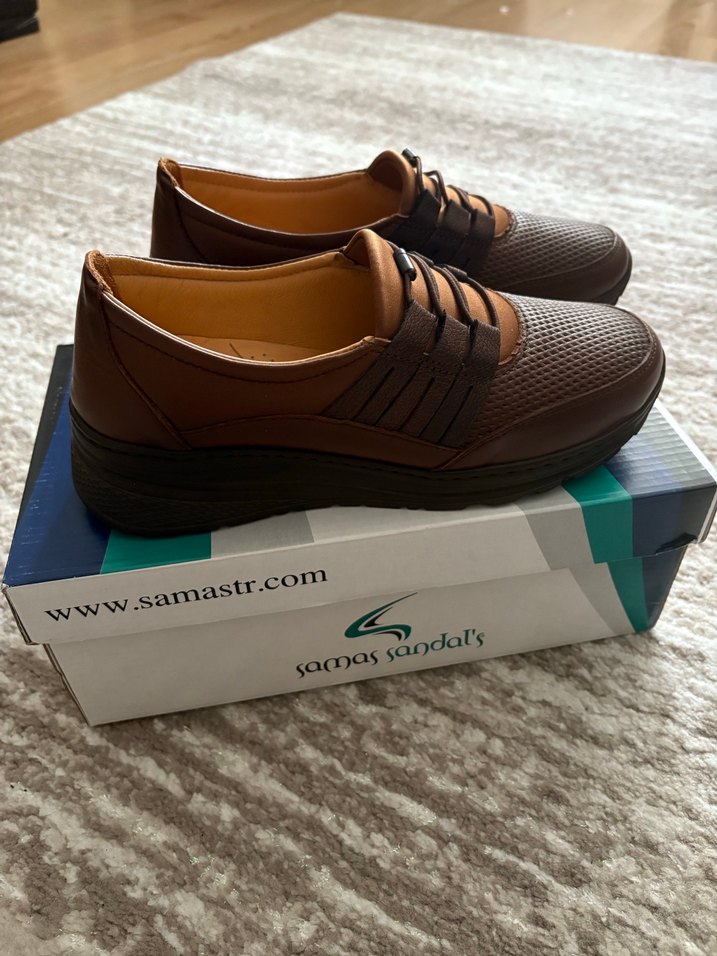 Kahverengi kadın Özel Ayakkabı Tokalı - Görsel 2