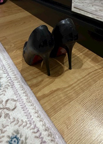 Siyah Deri Tokalı Stiletto Kadın Ayakkabı - Görsel 2