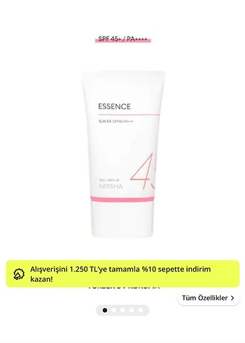Missha Essence Güneş Koruyucu SPF45 - Görsel 3