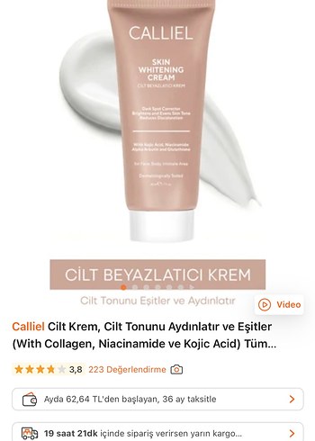 Calliel Cilt Beyazlatıcı Krem 50 ml - Görsel 4