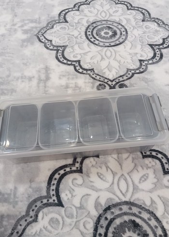 Grand 4 Bölmeli Saklama Kabı 3,5L Gri - Görsel 2