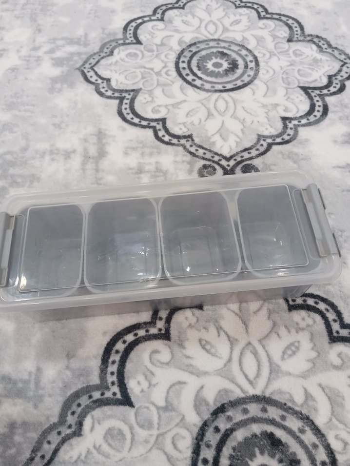 Grand 4 Bölmeli Saklama Kabı 3,5L Gri - Görsel 2