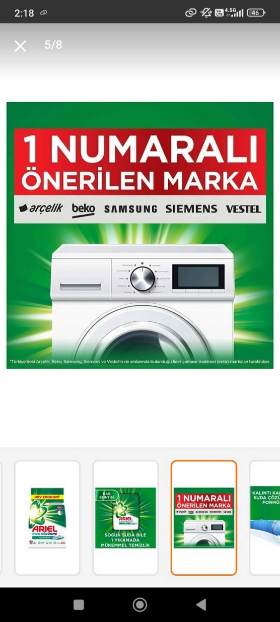 Ariel Dağ Esintisi Toz Çamaşır Deterjanı 7 kg - Görsel 3