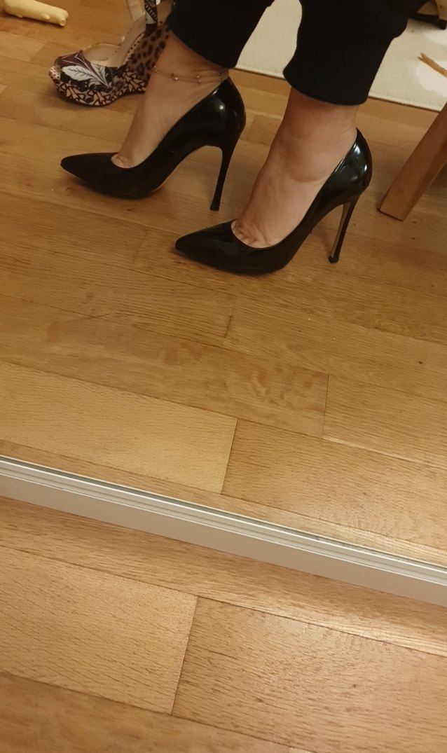 Siyah ruganStiletto Topuklu Kadın Ayakkabı - Görsel 4